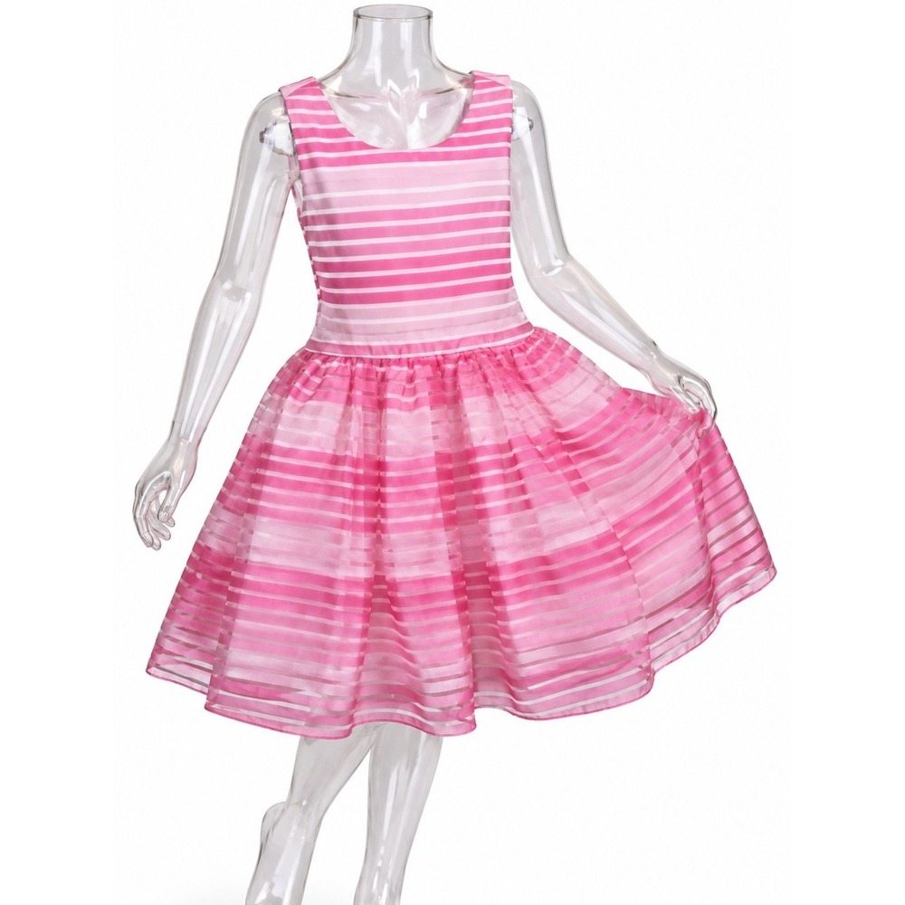 The Children's Place Dress Pink Stripe Sleeveless Party Sundress Size 10